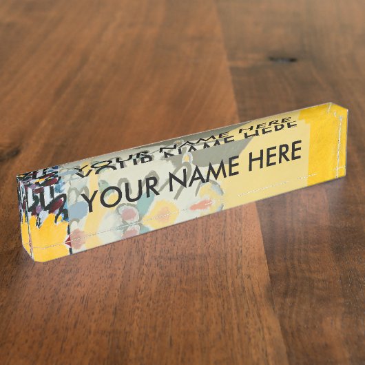 Kandinski Impression III Concert Abstract schilder Naambordje (Zijkant)