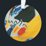 Kandinski Impression III Concert Abstract schilder Ornament<br><div class="desc">Dit abstracte schilderij is van Wassily Kandinsky,  Impression III Concert,  1911. Het is een abstracte indruk van een nacht bij een pianonconcert,  met vormen van de zwarte piano bovenaan,  en de menigte onderaan.</div>