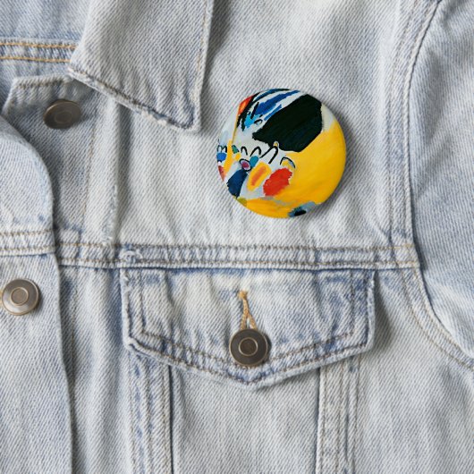 Kandinski Impression III Concert Abstract schilder Ronde Button 5,7 Cm (In situ)