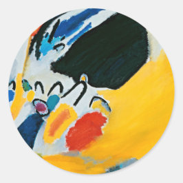 Kandinski Impression III Concert Abstract schilder Ronde Sticker