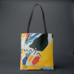 Kandinski Impression III Concert Abstract schilder Tote Bag<br><div class="desc">Dit abstracte schilderij is van Wassily Kandinsky,  Impression III Concert,  1911. Het is een abstracte indruk van een nacht bij een pianonconcert,  met vormen van de zwarte piano bovenaan,  en de menigte onderaan.</div>