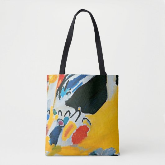 Kandinski Impression III Concert Abstract schilder Tote Bag (Voorkant)