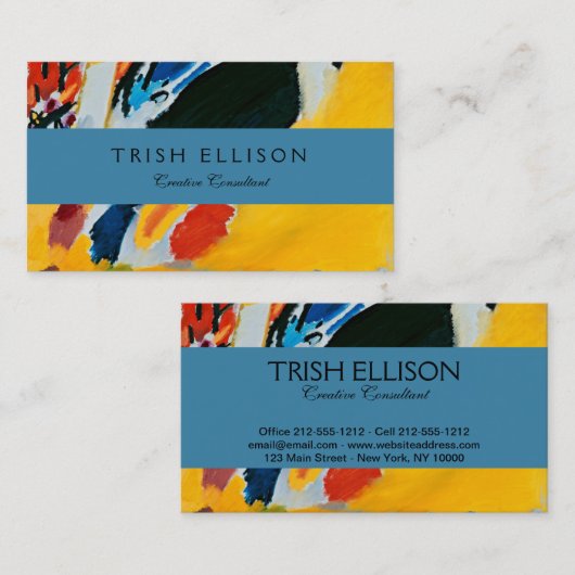 Kandinski Impression III Concert Abstract schilder Visitekaartje (Voorkant / Achterkant)