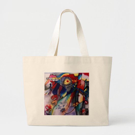 Kandinsky 1913 Abstract schilderen Grote Tote Bag (Voorkant)