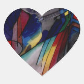 Kandinsky 1913 Abstract schilderen Hart Sticker (Voorkant)
