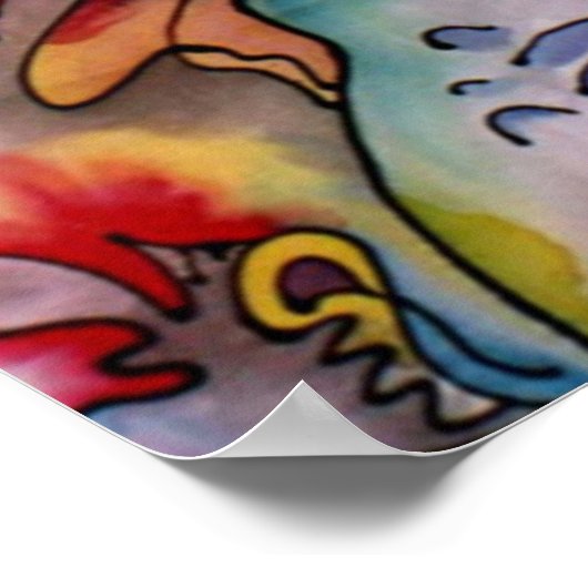 Kandinsky 1913 Abstract schilderen Poster (Hoek)