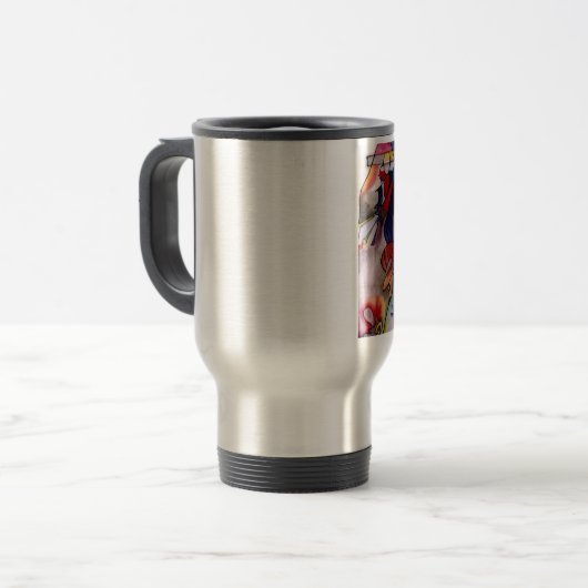 Kandinsky 1913 Abstract schilderen Reisbeker (Voorkant links)