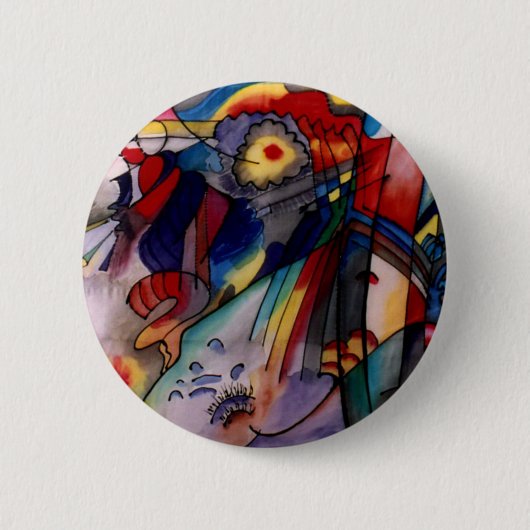 Kandinsky 1913 Abstract schilderen Ronde Button 5,7 Cm (Voorkant)