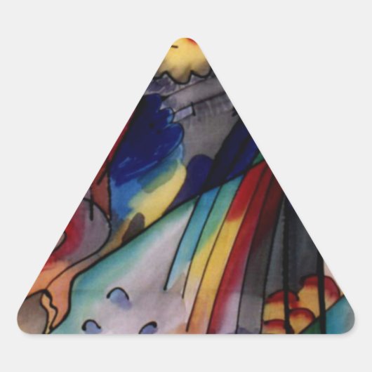 Kandinsky 1913 Abstract schilderen Sticker (Voorkant)