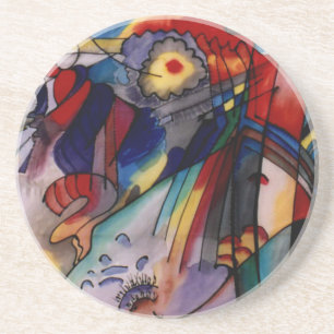 Kandinsky 1913 Abstract schilderen Zandsteen Onderzetter