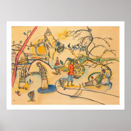 Kandinsky, 1915 - Waterverf zonder titel Poster (Voorkant)