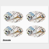 Kandinsky 1923/compositie viii/pixdezines ovale sticker (Vel)