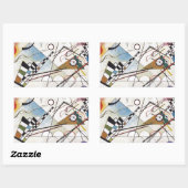 Kandinsky 1923/compositie viii/pixdezines rechthoekige sticker (Vel)