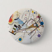 Kandinsky 1923/compositie viii/pixdezines ronde button 5,7 cm (Voorkant)