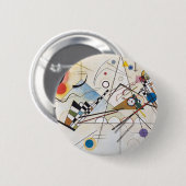 Kandinsky 1923/compositie viii/pixdezines ronde button 5,7 cm (Voorkant /achterkant)