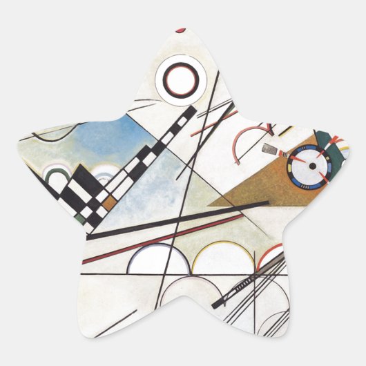 Kandinsky 1923/compositie viii/pixdezines ster sticker (Voorkant)