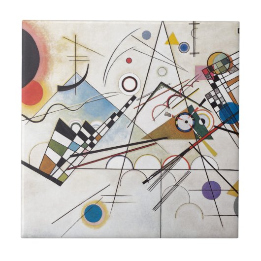 Kandinsky 1923/compositie viii/pixdezines tegeltje (Voorkant)