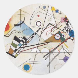 Kandinsky 1923/composition viii/pixdezines ronde sticker