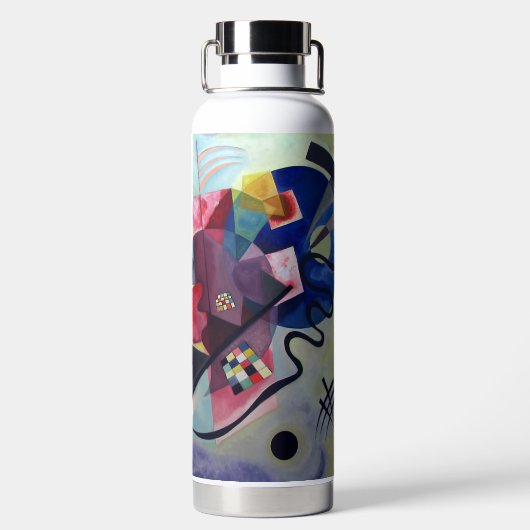 Kandinsky 1925 yellow red blue blue waterfles (Achterkant)