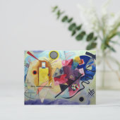 Kandinsky 1925/yellow/red/blue/pixdezines briefkaart (Staand voorkant)