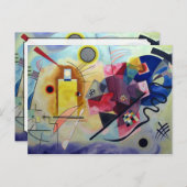 Kandinsky 1925/yellow/red/blue/pixdezines briefkaart (Voorkant / Achterkant)