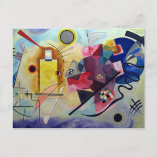 Kandinsky 1925/yellow/red/blue/pixdezines briefkaart