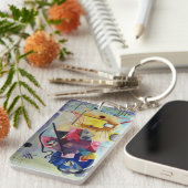 Kandinsky 1925/yellow/red/blue/pixdezines sleutelhanger (Voorkant Rechts)