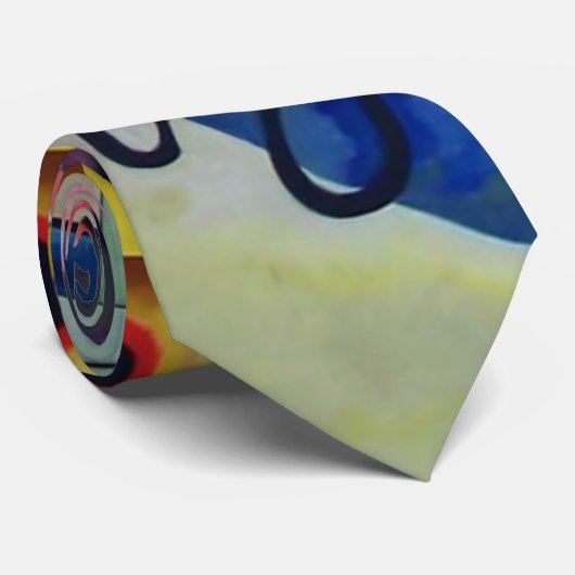 Kandinsky 1925/yellow/red/blue/pixdezines stropdas (Opgerold)