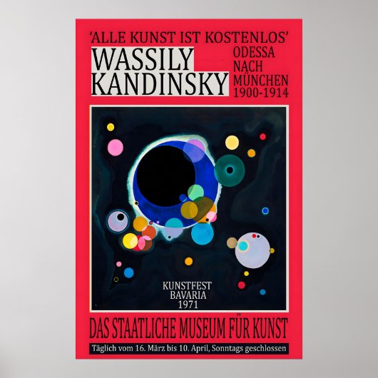 Kandinsky 1971 Expositie Poster Abstract (Voorkant)