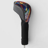 Kandinsky - 293, beroemd kunstwerk, golfheadcover (Schuin)