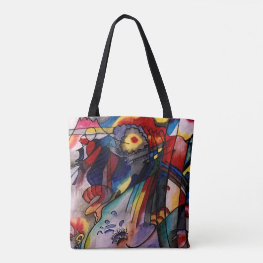 Kandinsky - 293, beroemde kunst, tote bag (Achterkant)