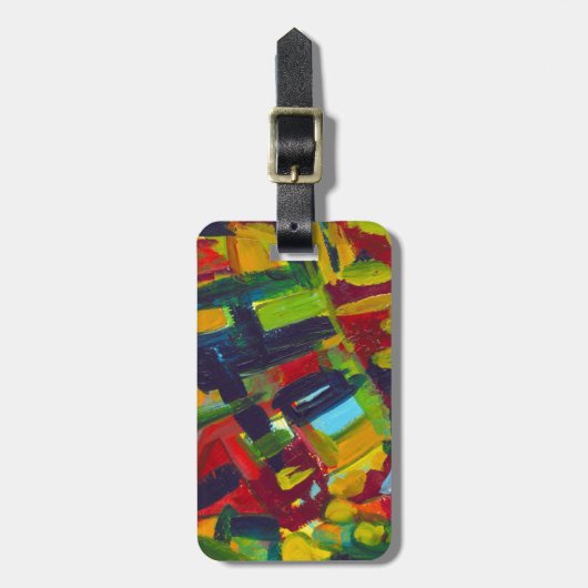 Kandinsky 304 Colorful Abstract Artwork Bagagelabel (Voorkant verticaal)