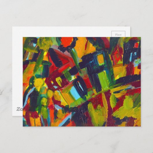 Kandinsky 304 Colorful Abstract Artwork Briefkaart (Voorkant / Achterkant)