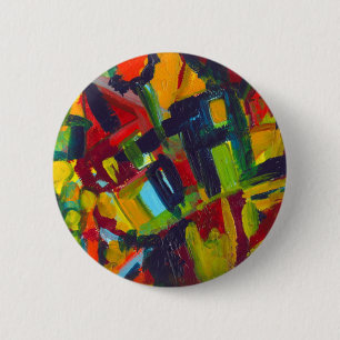 Kandinsky 304 Colorful Abstract Artwork Ronde Button 5,7 Cm