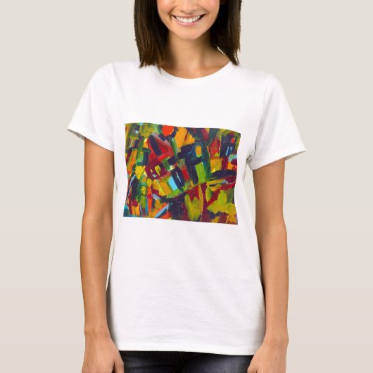 Kandinsky 304 Colorful Abstract Artwork T-shirt (Voorkant)
