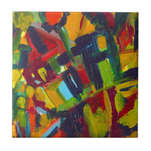 Kandinsky 304 Colorful Abstract Artwork Tegeltje