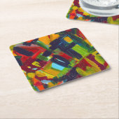 Kandinsky '304' Colorful Abstract schilderen Kartonnen Onderzetters (Schuin)