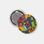 Kandinsky '304' Colorful Abstract schilderen Magneet (Voorkant / Achterkant)