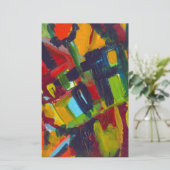 Kandinsky 304 Kleurrijk Abstract Kunstwerk Briefpapier (Staand voorkant)