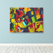 Kandinsky 304 Kleurrijk Abstract Schilderen Canvas Afdruk (Insitu (Houten vloer))