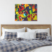 Kandinsky 304 Kleurrijk Abstract Schilderen Canvas Afdruk (Insitu (Slaapkamer))