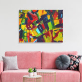 Kandinsky 304 Kleurrijk Abstract Schilderen Canvas Afdruk (Insitu (Woonkamer))