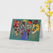 Kandinsky - 4 cijfers op 3 vierkantjes kaart (Gele Bloem)