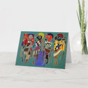 Kandinsky - 4 cijfers op 3 vierkantjes kaart