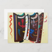 Kandinsky aangevuld bruin Abstract schilderij Briefkaart (Voorkant / Achterkant)