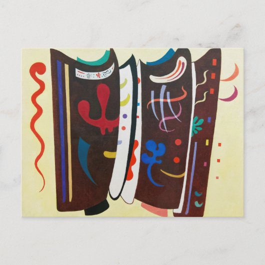 Kandinsky aangevuld bruin Abstract schilderij Briefkaart (Voorkant)