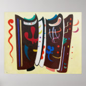 Kandinsky aangevuld bruin Abstract schilderij Poster (Voorkant)