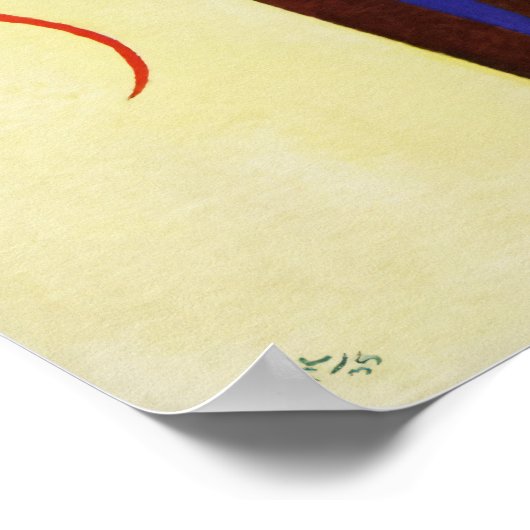 Kandinsky aangevuld bruin Abstract schilderij Poster (Hoek)