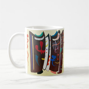 Kandinsky aangevulde bruine abstracte schilderij koffiemok