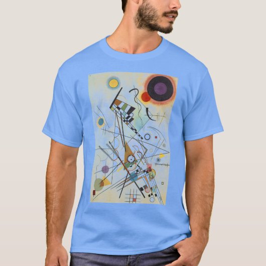 Kandinsky Absract Expressionist Carolina Blue T-shirt (Voorkant)